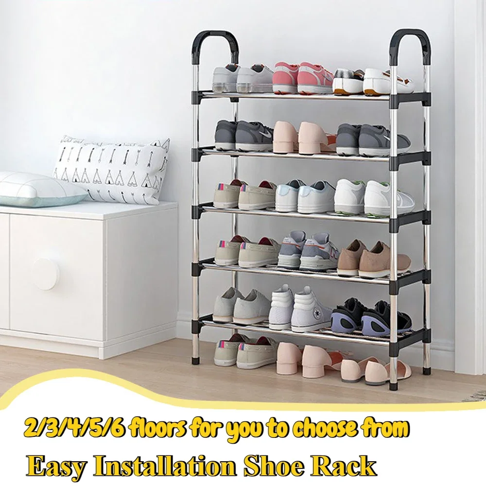 

Simple Shoe Rack Galvanized Steel Pipe Home Door Storage Rack Multi-Layer Space Saving Dormitory Shoe Racks Home Organization