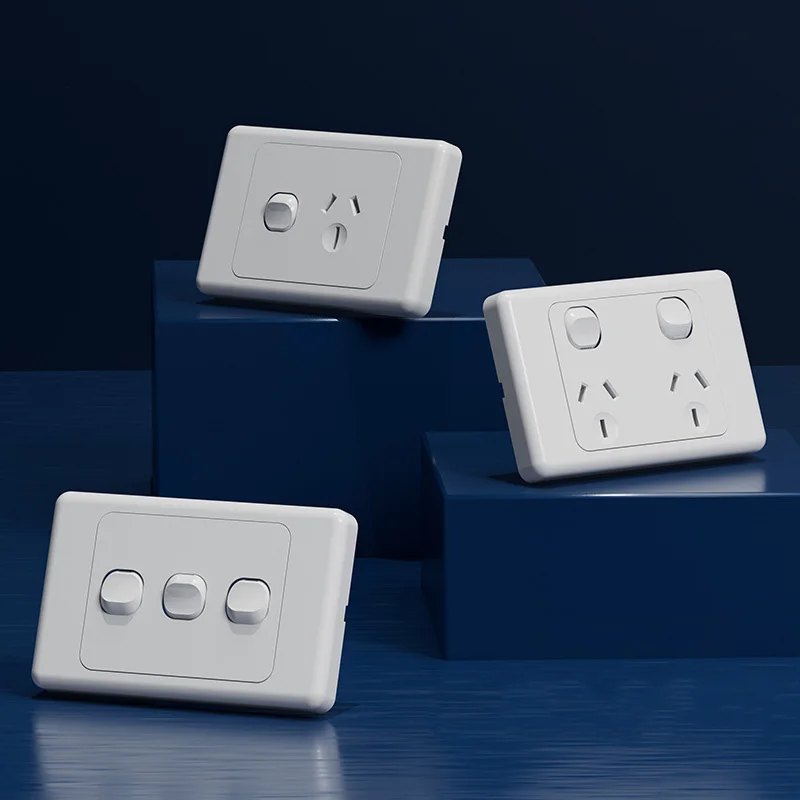 Australia Argentina socket with USB smart type-c fast charging wall plug 15A, New Zealand fan light switch dual usb power socket