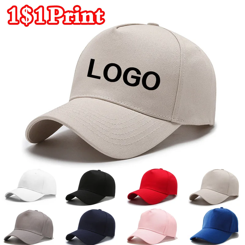 High end pure cotton baseball cap customization logo neutral duckbill cap sun hat fashionable design personalized customization