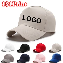 High end pure cotton baseball cap customization logo neutral duckbill cap sun hat fashionable design personalized customization