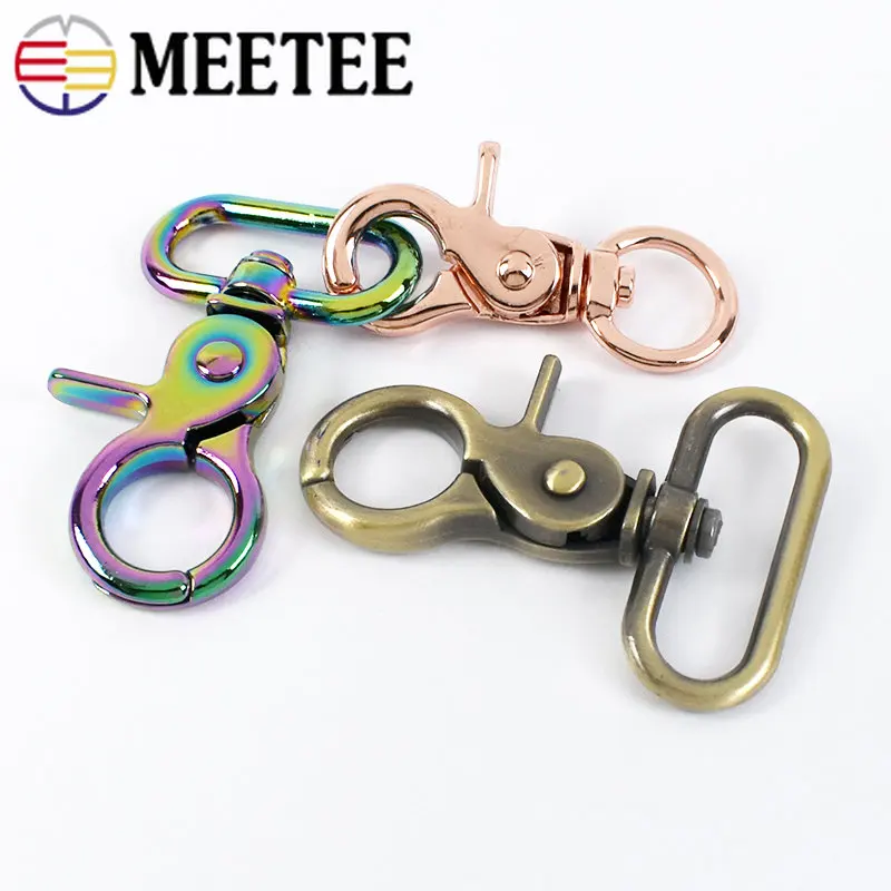 5/10Pcs 20-50mm Bag Strap Swivel Trigger Metal Buckles Lobster Clasps Dog Collar Snap Hook DIY Webbing Hardware Accessories