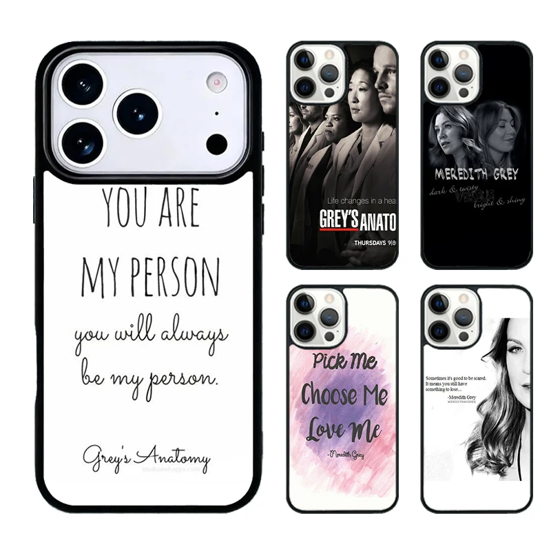 Capa de Celular Pintada Grey's Anatomy para iPhone 17 Air 16 15 14 Plus 13 12 11 Pro Max com Bumper Antichoque