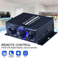 AK170 Mini Audio Stereo Power Amplifier 12V 400W HIFI Stereo Audio Amplifier Car for Home Radio Theater Microphone