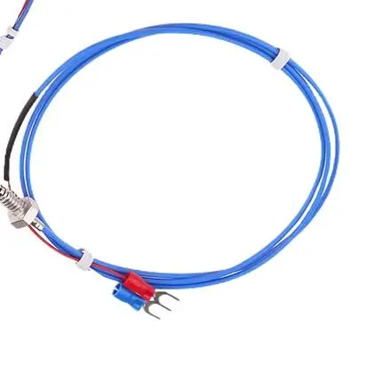 

K/PT100 Тип M3 M4 Медная винтовая термопара с высокоточным водонепроницаемым кабелем из ПТФЭ 0,5/1/2 м Датчик температуры 3D-принтера