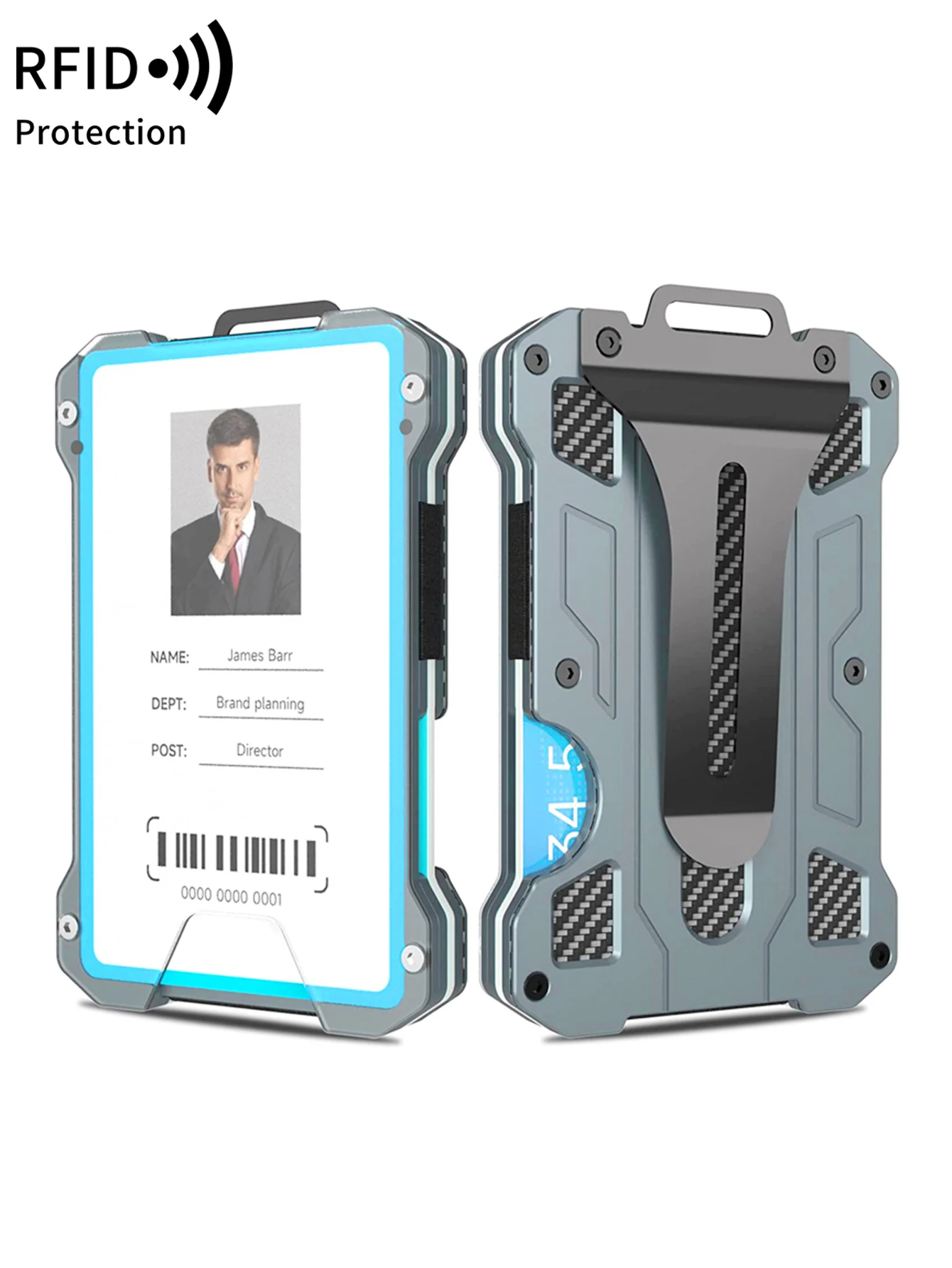 

Модный мужской мини-кошелек с радиочастотной идентификацией, уличный держатель для карт, практичный Тактический Magsafe, алюминиевый, большой вместимости, Вмещает 15 карт