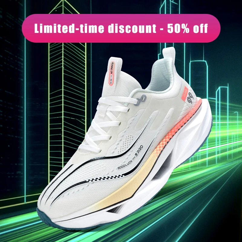 Zapatillas de correr de carreras con placa de carbono Real de longitud completa para hombres y mujeres, zapatos deportivos ultraligeros con rebote que absorben los golpes