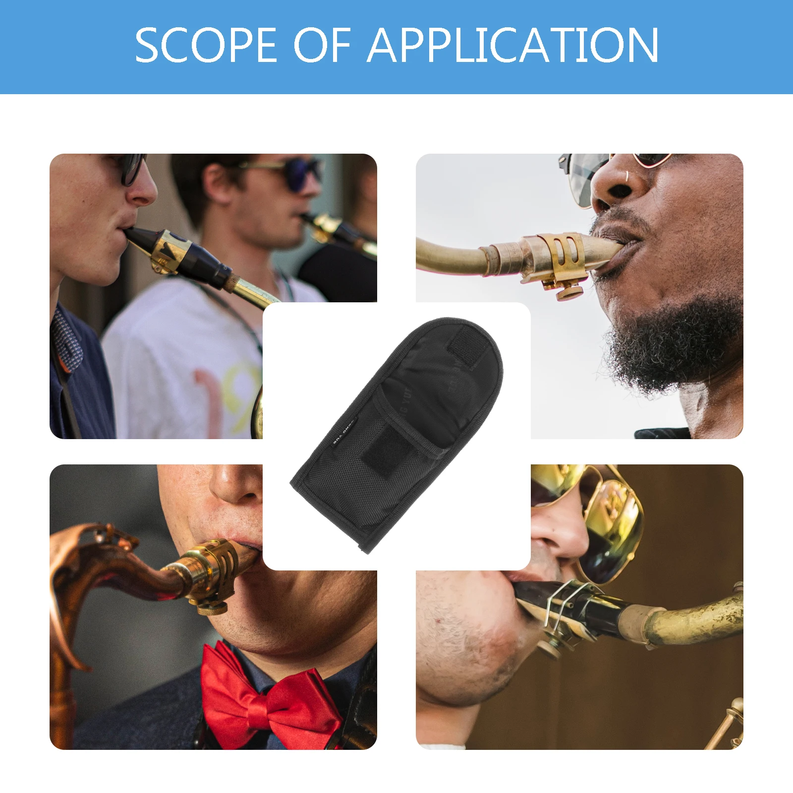 

Oxford Cloth Storage Pouch Compact Bag Flute Trumpet Sax Durable Soft Mouthpiece Storage Pouch Long Term Use Home Practical