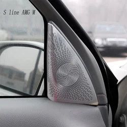 Car Styling Door A-pillar Srereo Speaker Frame Decoration Cover Trim For Mercedes Benz C class W203 2002-2006 Interior Sticker