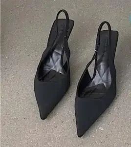 Ytmtloy-Sandalias de tacón alto fino para mujer, zapatos de punta estrecha, de goma, sin cordones, 2023