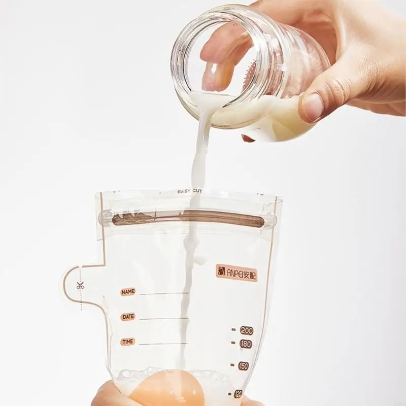Q22d 30 stks Breastmilk opbergtassen Transparant babyvoeding Bewaarde tas Veilig lekbestendig