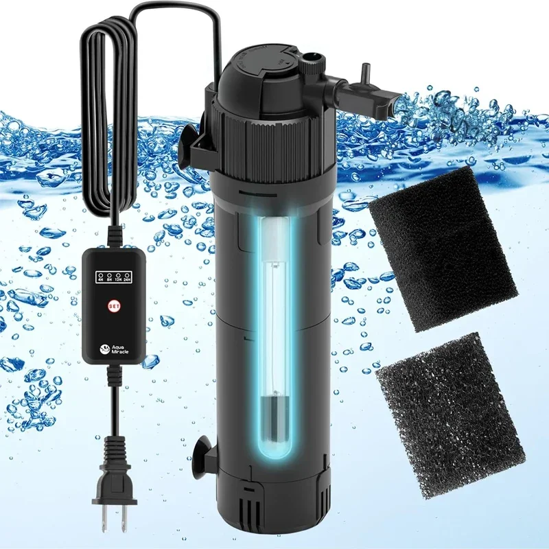 Fish Tank 5-In-1 Silent Water Pump Aquarium Multi-function Filter Fish Tank Accessories Aquarium UV Sterilizing Filter - Image 2