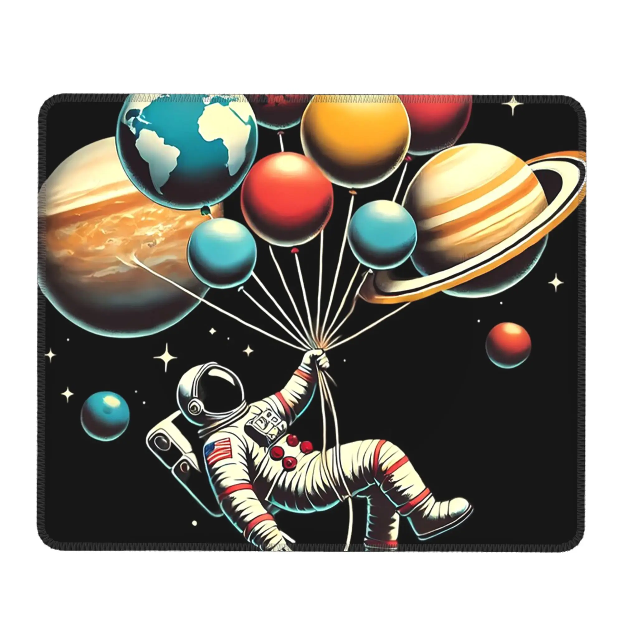 Astronaut And Balloon In Space Mouse Pad Computer Keyboard Mouse Mat Gamer PC Laptop Desk Mat Office Accessories Table Mats