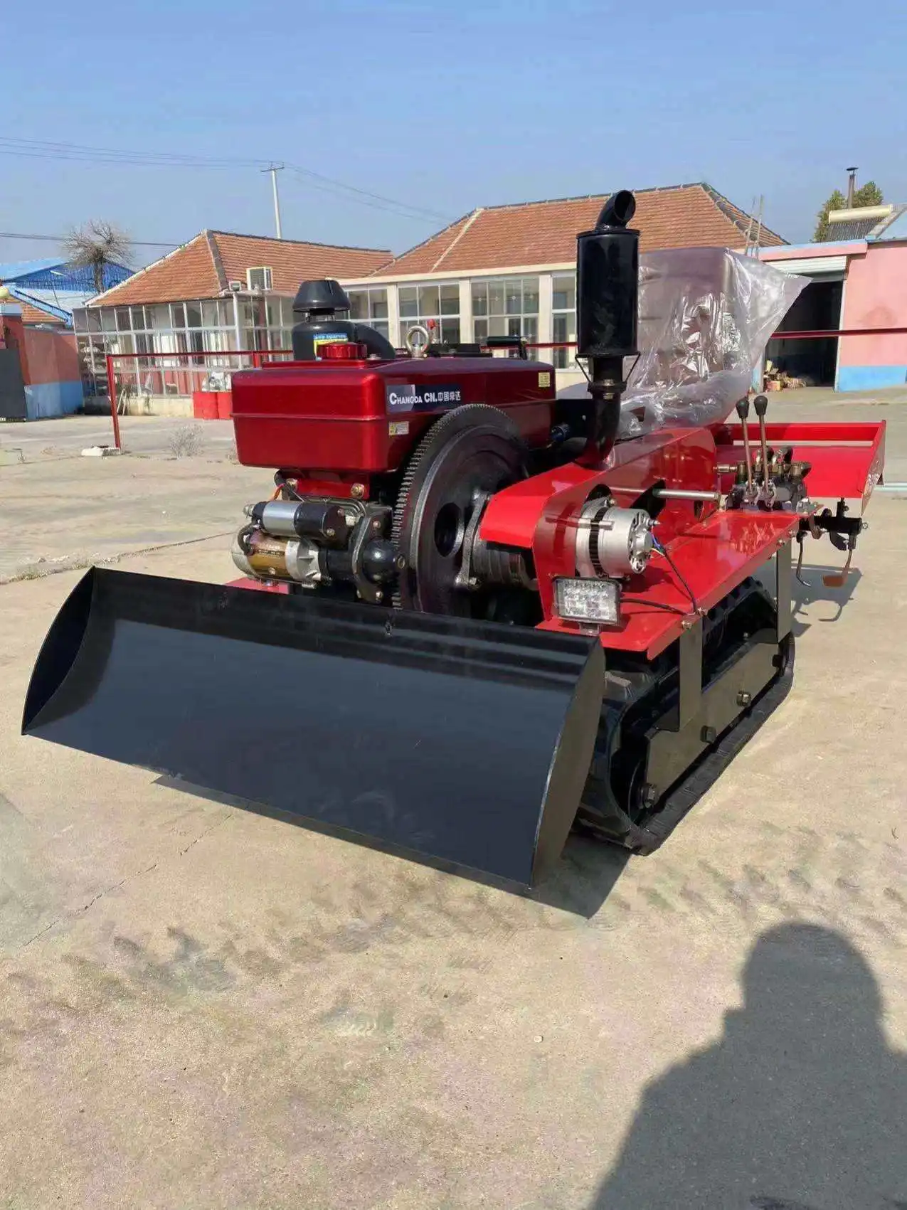 Multi-Functional Tracked Rotary Tiller Shovel  Earth Scraper Weeding Notching Machine Replaceable Tool Excavator
