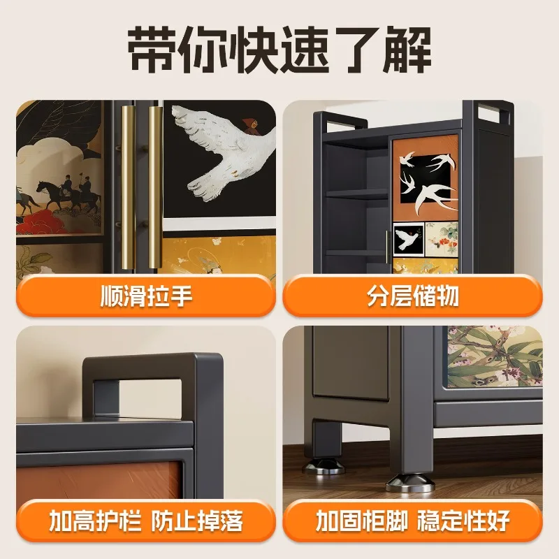 Household storage cabinets, living room balcony shelves, simple wardrobes, outdoor floor-to-ceiling waterproof and sunscreen tin