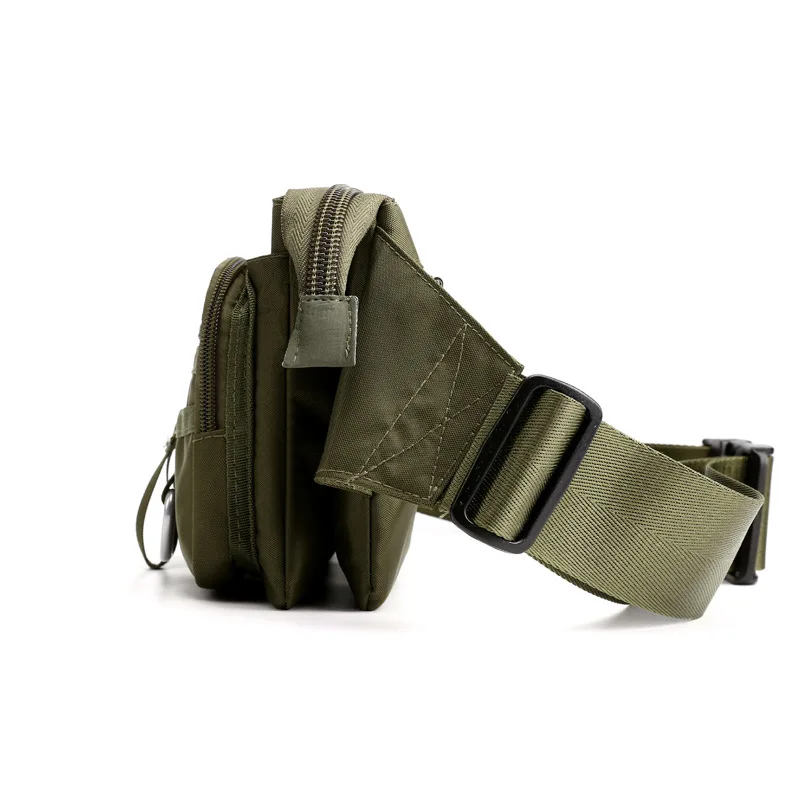 Multi-pocket large capacity men's waist bag anti-theft close cashier purse light waterproof nylon women breast bag