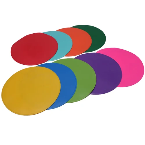 Imagen 2 del producto Marcador deportivo de goma redondo duradero, 9 Uds., 23CM, marcadores de puntos de vinilo poli para taladros y entrenamiento, entrenamiento de agilidad y velocidad