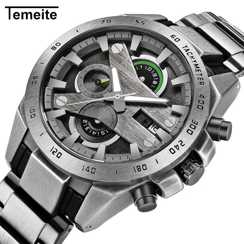 Montre étanche pour homme avec bracelet en acier inoxydable, horloge de créateur, date, marque de luxe, haute qualité, mode masculine, 2024