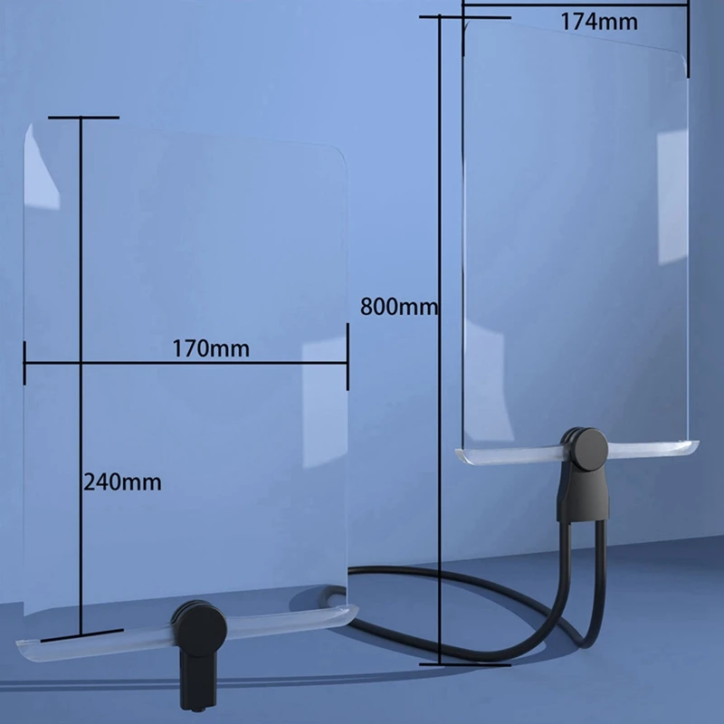 High-Definition Vertical Screen Acrylic Magnifying Glass Large Viewing Area Perfect For Home And Office Use White