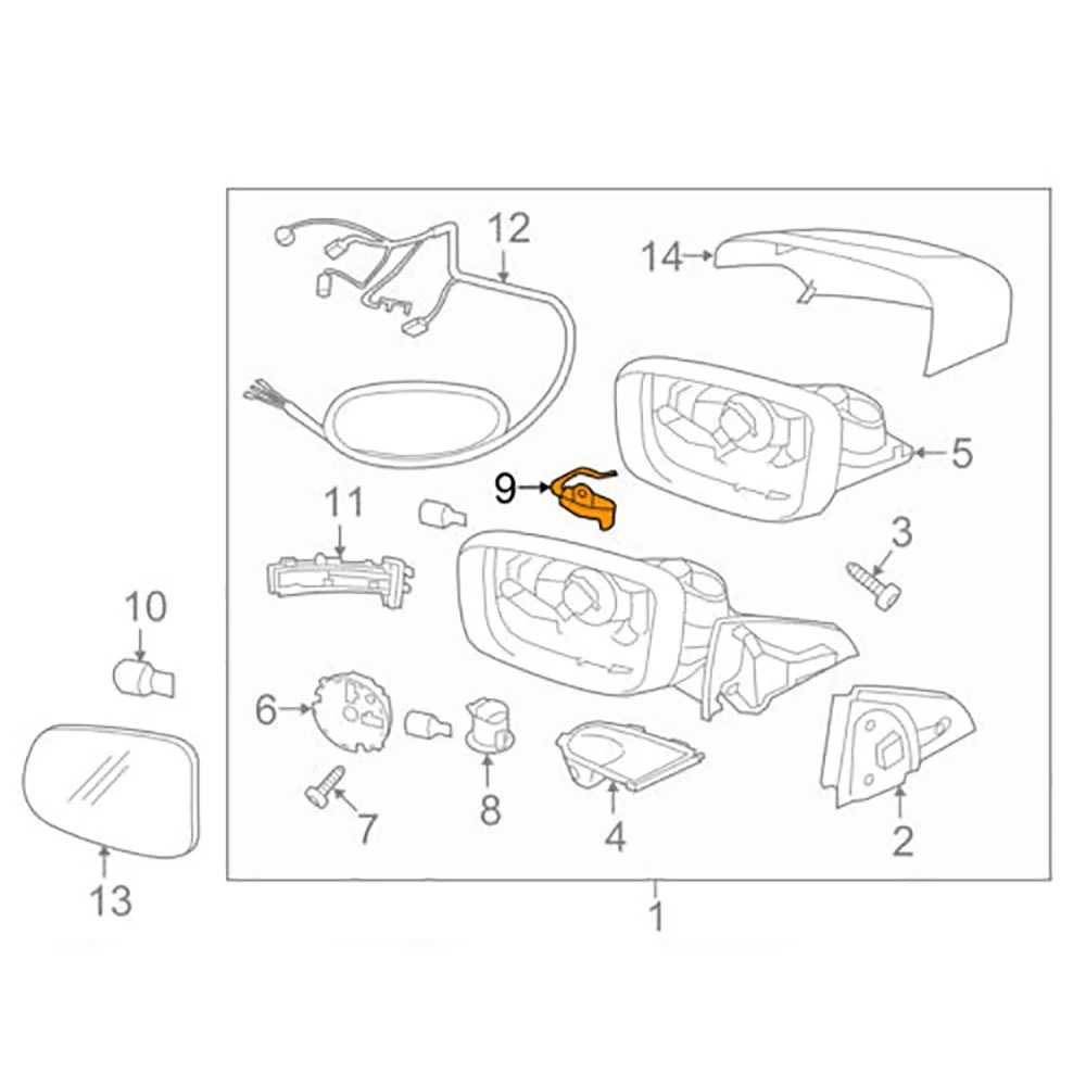 Sensor de temperatura para espejo retrovisor, accesorio para Volvo XC60 31217286-2009, 2017