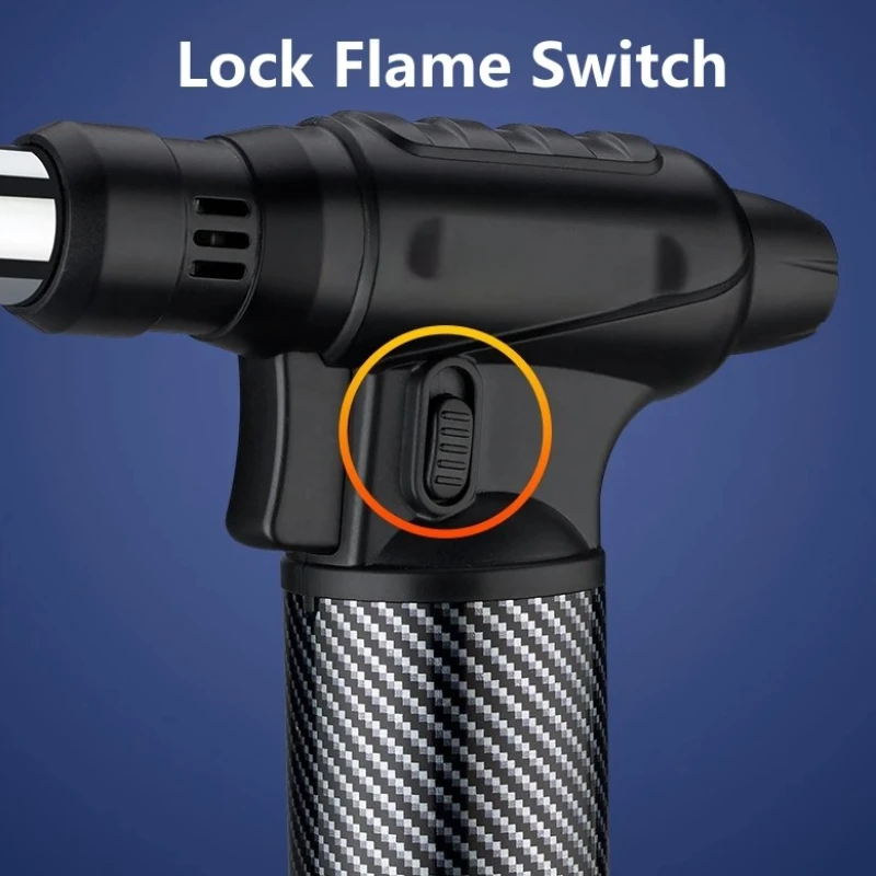 360 °   ولاعة غاز البيوتان الإشعال المتكاملة لهب أزرق الشعلة توربو جت بندقية رذاذ التخييم في الهواء الطلق شواء المطبخ أداة الطبخ #3