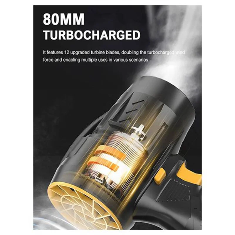 

Ручной электроинструмент A93Z, 40000 об/мин, бесщеточный турбореактивный вентилятор, 650 Вт, беспроводной электрический воздуходувка, жестокий для батареи 21 В