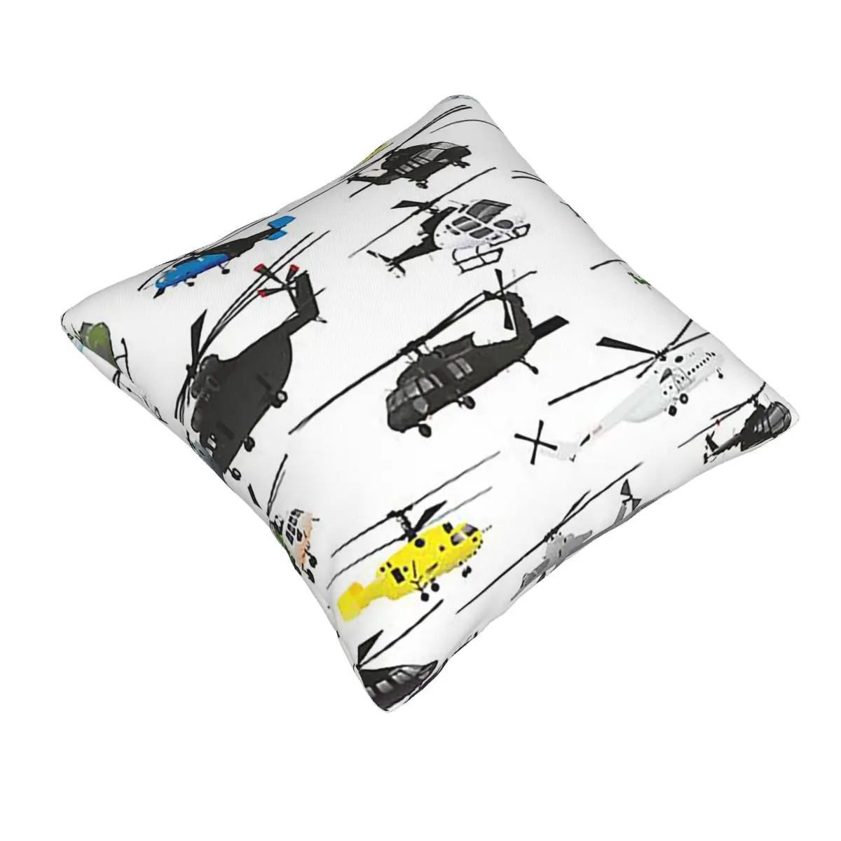 Multiple Helicopters Square Pillowcase Pillow Cover Cushion Zip Decorative Comfort Throw Pillow for Home Car