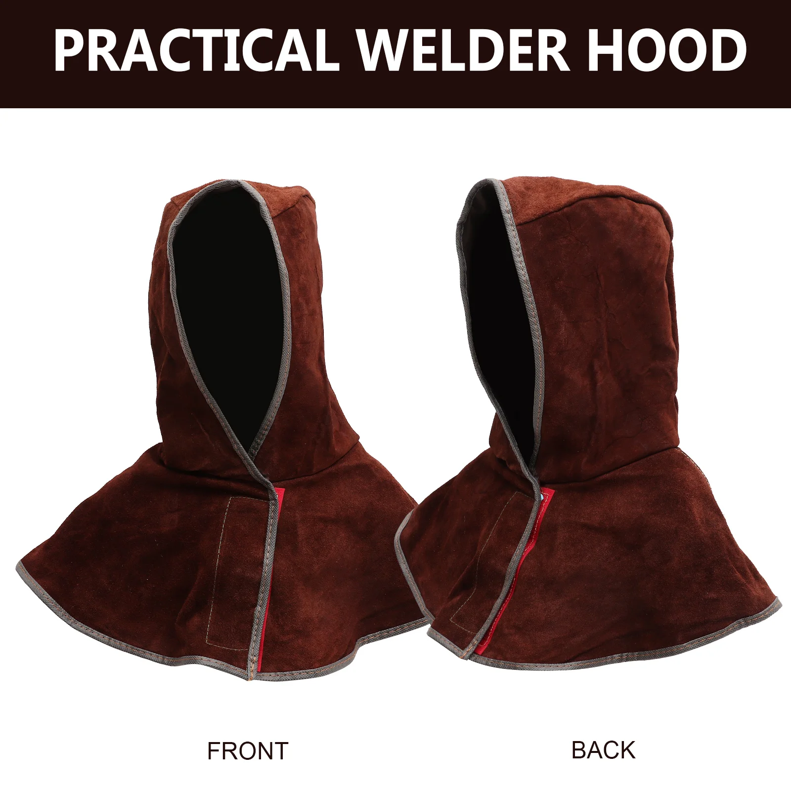 جلد البقر لحام واقية هود قبعات الرقبة الكتف ثنى لهب لحام قبعة دائم مقاومة للحريق