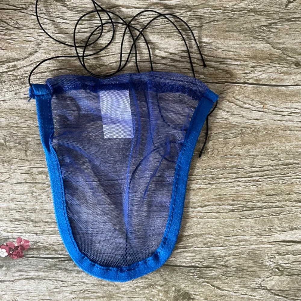 Mens Lace Up See-Through Pouch G-String Sheer Ultra-Thin Bikini Sexy Lingerie Men\'s Thong Briefs Underwear Ropa Interior Hombre