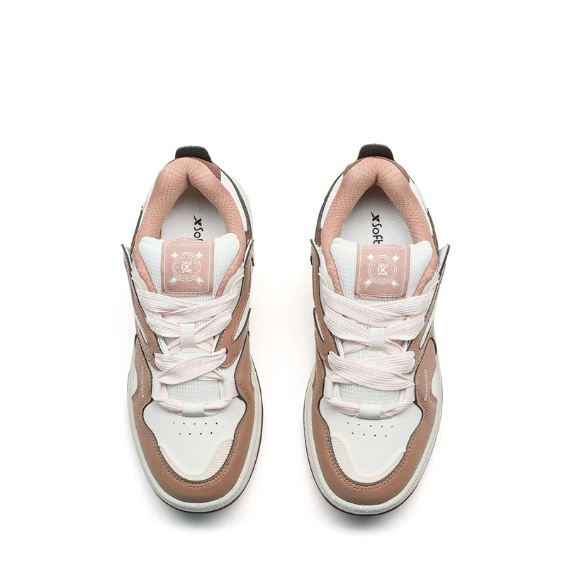Xtep STAR-X Skateboarding Shoes For Women 2025 Spring Casual Lightweight Sports Shoes Vintage High Street Sneakers 875118310014