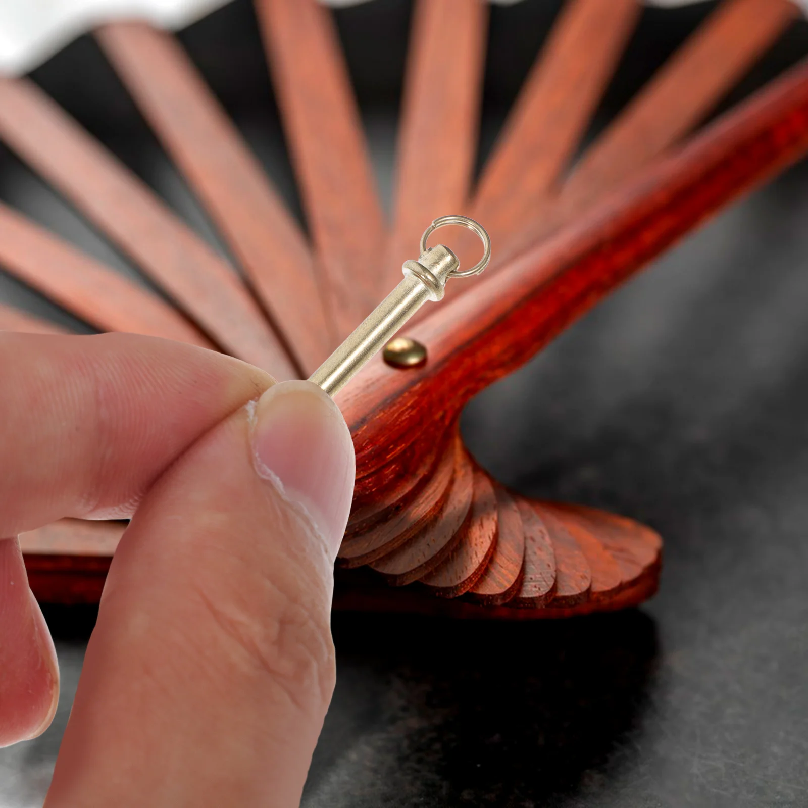 

4SetsFanShaftRivetsNutsRepairKitforFoldingFansH heldAccessoriesRingTasselGoldplatedDurableDIYH made ClothPaperFanParts