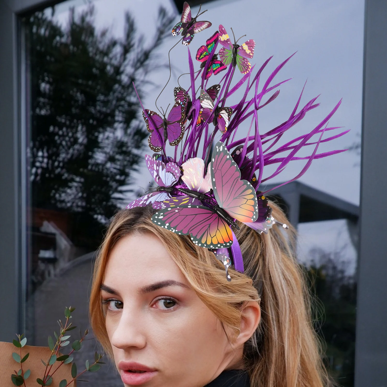 Lightweight Butterfly Headband For Women Decorative Fascinator Hair Accessory Party Wedding Reception Costume Wear