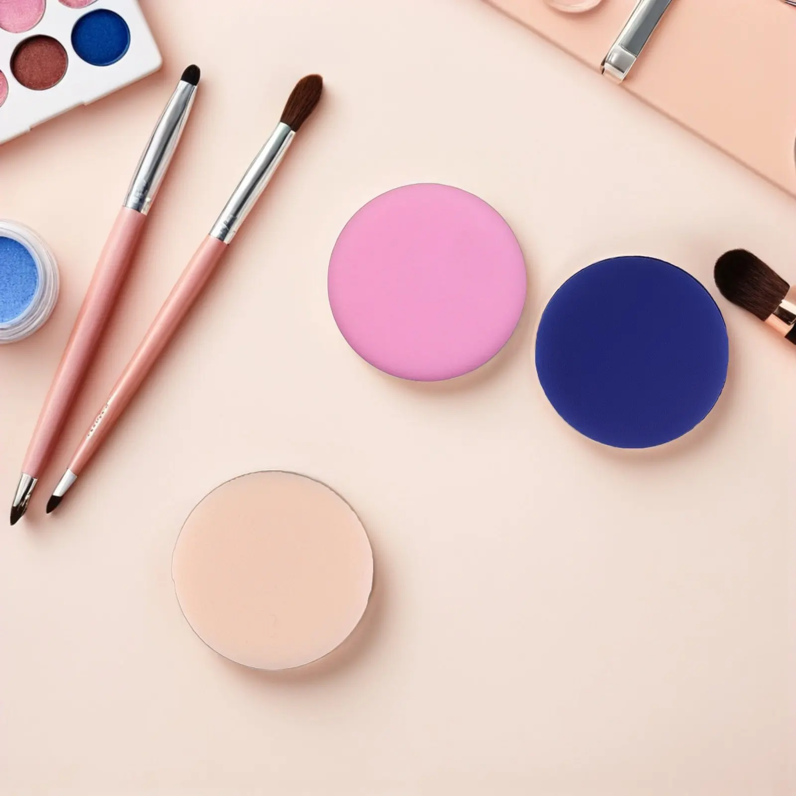 

15Pcs Premium Rayon-Backed Sponge Powder Puff for Loose Foundation Makeup Gentle on Sensitive Home Travel Use