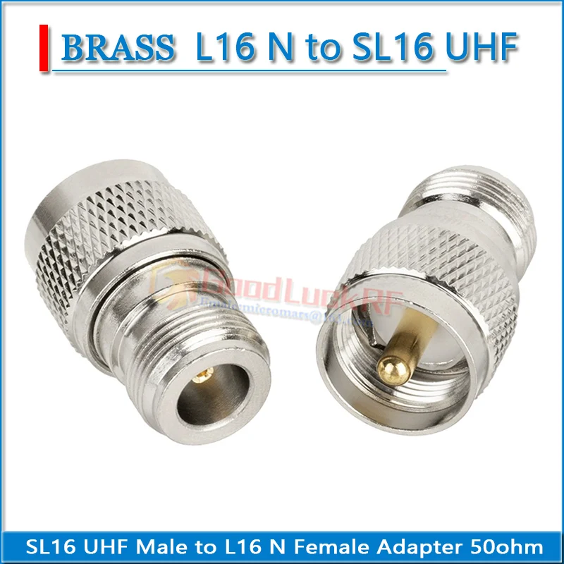 

1 шт., разъем N - UHF PL259 SO239, никелированный латунный прямой RF-коаксиальный адаптер