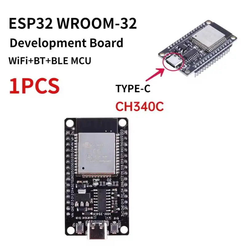 ESP32 -32 Development Board TYPE-C CH340C/ USB CP2102 WiFi+Bluetooth Ultra-Low Power Consumption Dual Core Wireless Module