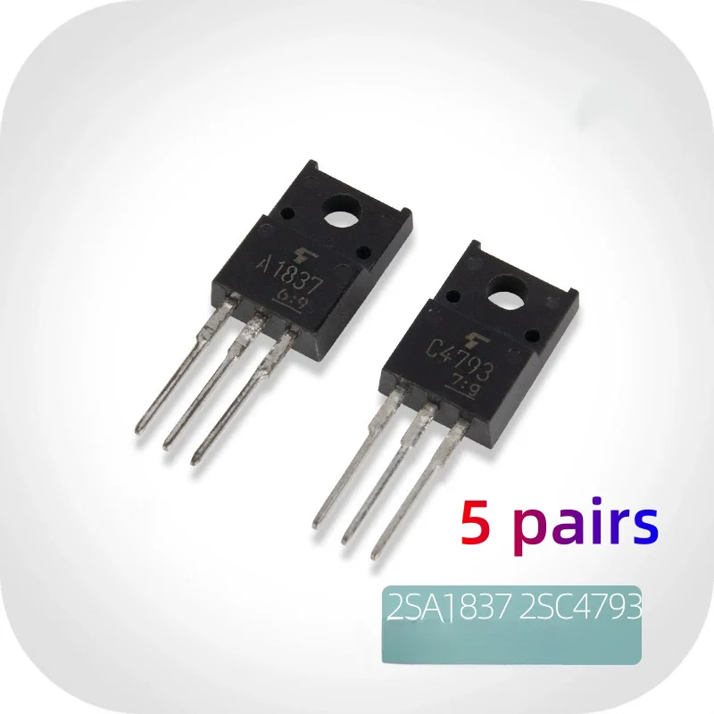 

5 pairs New Toshiba 2SC4793 2SA11837 Audio HiFi Driver Mid Power Pair C4793 A1837 Original Genuine Pairing