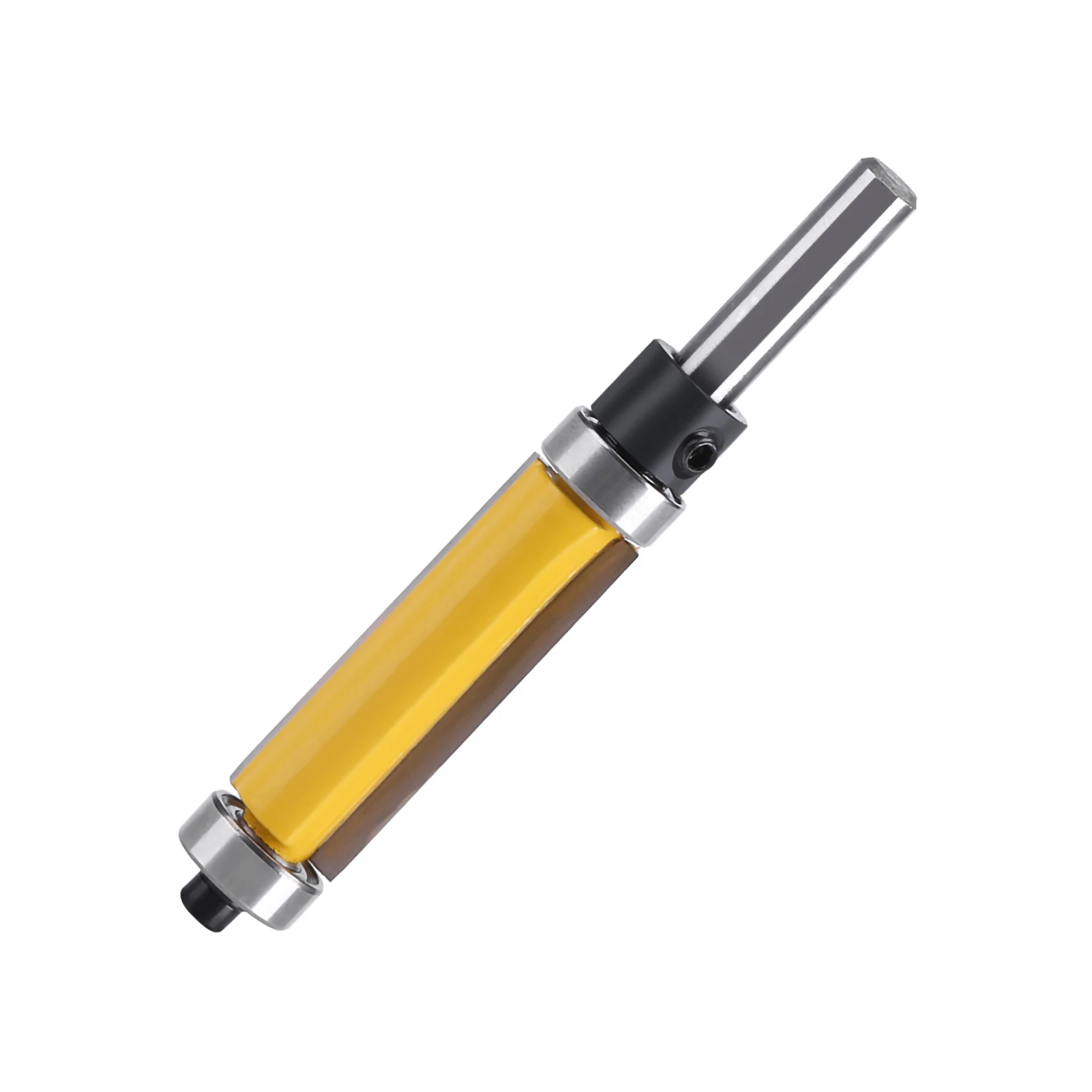 Flush Trim Router Bit with Top and Bottom Bearing 1‑1/2inch H * 1/4inch Shank Woodworking Tool