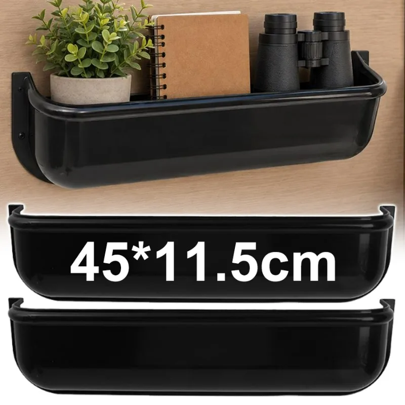 RV Door Storage Box Large Capacity Wall Mount Interior Organizer Sturdy ABS Pocket Tray For Camper Caravan Motorhome Drink Rack