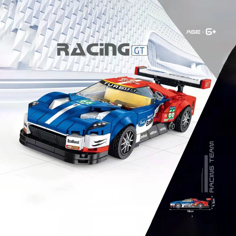 GT Racing Car Model Building Blocks MOC 666036 Sports Car High Tech Speed Series Vehicle Bricks Collection Toy Gift Kids Boys