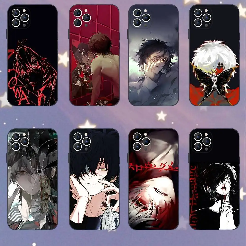 

T-Towa Slow Damage Phone Case For iPhone 17,16,15,14,13,12,11,Pro,XS,Max,XR,Plus,E,SE4,Mini Black Soft Cover