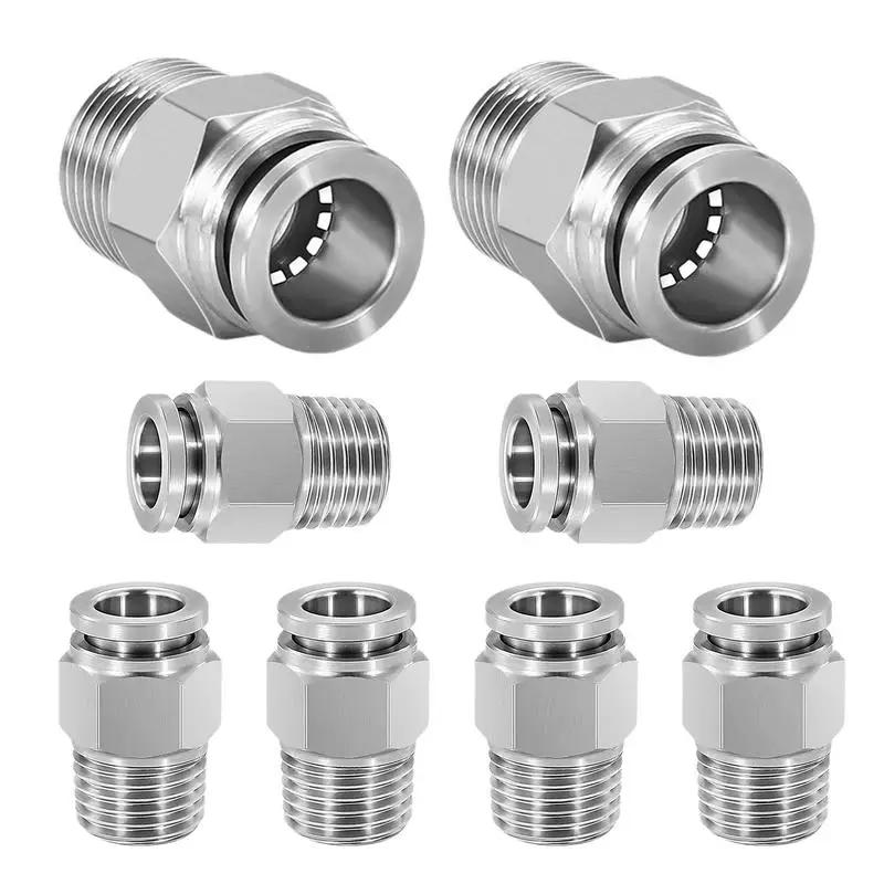 

8 PCS NPT Connector Air Hose Compressor Fitting Quick Connectors Coupler Quick Release Fitting