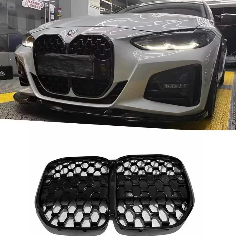 

Car Grille Mesh Meteor Grille With ACC Or Without ACC For BMW 4 Series 2-door G22 2021-2024 Car Grille Modification