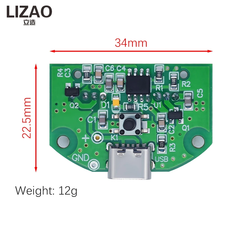 LIZAO USB 5V Dual-Head Ultrasonic Atomization Module Humidifier Driver Board DIY Atomization Experiment Equipment Maker Project