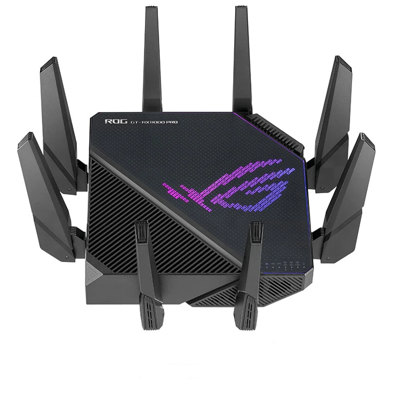 ASUS GT-AX11000 PRO WiFi 6 Gaming Router Tri-Band World's First 1x10G & 1x2.5G WAN/LAN Gaming Port DFS 2G Quad-Core Processor