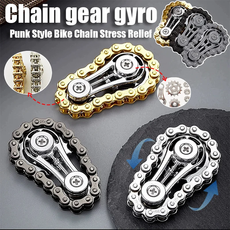 ضرس معدني دولاب الموازنة تململ سبينر الدراجة سلسلة والعتاد مكتب لعبة للبالغين القلق الإغاثة الإجهاد مكتب ديكور المنزل هدية #1