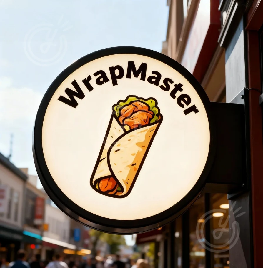 Custom Illuminated Logo Sign Personalized Double Sided Sign: Box Circle Light Blade Advertising Signage Wall Led Neon Bar Barber