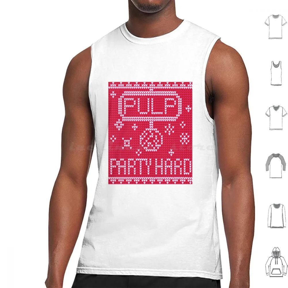 Pulp Christmas-Party Hard Tank Tops Print Cotton Pulp Pulpband Welovepulp Jarvis Cocker Britpop Nineties Band