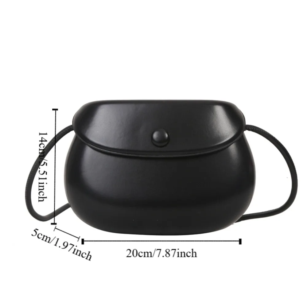 

PU Leather Candy Color Shell Bag Fashion Design Korean Style Flap Crossbody Bags Solid Color Shoulder Bag Versatile Saddle Bag