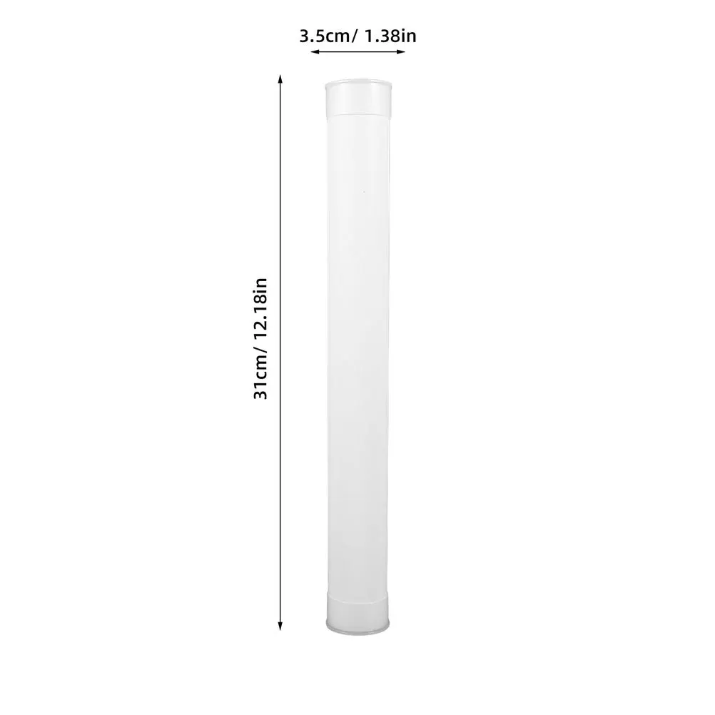 4Pcs Plastic Round Tube with Cap 3.5x31cm Waterproof Document Storage for Artwork Poster Blueprint Shipping Mailing Tube