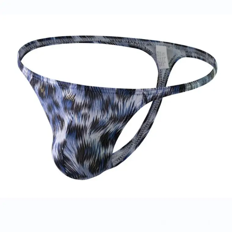 

Men Sexy Underwear Gay Erotic Leopard Print Thongs Male T Back Sports G-Strings Elastic Comfortable Elastic Quick Dry Underpants