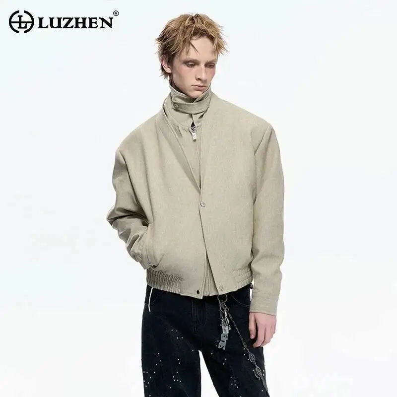 

Мужская куртка LUZHEN 2026: Новинка весенней коллекции, двухслойная, с эффектом двухслойности, с отстегивающимся воротником-стойкой, повседневная, оригинальный нишевый дизайн, JY6439